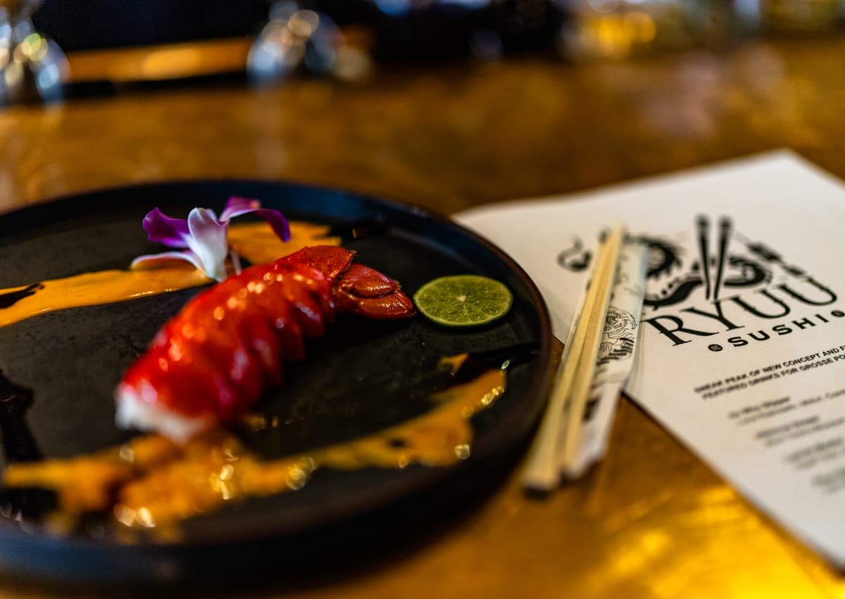 Ryuu Sushi meal at sneak peek event
